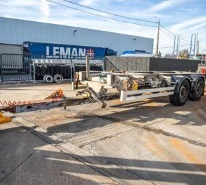 Remorque Alcar porte container  PORTE CAISSE 2 essieux occasion