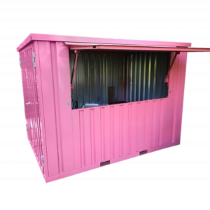 Container bar pliable 3 x 2m- Rose RAL 3014